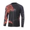 Huk صيد ارتداء الأزرق upf 50 UV قميص الصيد المخصص طويل الأكمام الصيف سترة تنفس فستان camisa pesca جيرسي مقاييس 220815