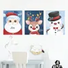 Christmas Santa Claus Wall Stickers for Christmas Festival Decoration Poster Home Decor Art Decals New Year Sticker Noel Navidad