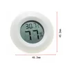 Hygrometer Mini Thermometer Kühlschrank Hygrometer Tragbares Digitaltemperatur Instrumente Acrylrunde Hygrometer Feuchtigkeitsmonitor -Messgerät Detektor