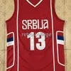 Xflsp 13 Miroslav Raduljica Camiseta Canotta Serbia Maglia da basket EUROBASKET cucita personalizzata con qualsiasi numero e nome maglie