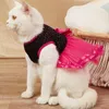 ペットドッグアパレルローズフラワーガーゼドレススカート猫のコスチューム用プリンセスプリンセス服xs/s/m/l/xl