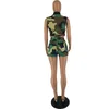 Designer Womens Tracksuits Fashion Sexy Camouflage Printed Sleeveless Vest Shorts Two Piece Set With Pocket