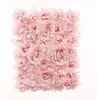 Decoratieve bloemen kransen 40x30cm roze zijden rozenbloemwandpanelen met blad kunstmatige diy bruiloft decoratie feest huis achtergrond decor