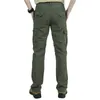 Men's Military Style Cargo Pants Men Summer Waterproof Breathable Male Trousers Joggers Army Pockets Casual Plus Size 4XL 220325