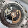 Uxury Watch Date Gmt Dial DP Модель качество Skeleton Asia Механическое движение мужские наручные часы 44 мм прозрачные автоматические часы03xh