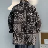 Осенние мужские негабаритные бандана рубашка клетчатая рубашка винтаж мужской пейсли рубашки с длинным рукавом мужской кардиганский корейский тонкий 220402