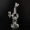 7.6 인치 클리어 리사이클 러 Bong Dab rig Percolater Bongs 흡연 파이프 14mm 남성 유리 담배 그릇 귀여운 투명 두께 Pyrex Shisha 물 담뱃대 물 파이프