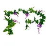 Wisteria Yapay İpek Çiçek Asma Ivy Yaprak Garland Gül Çiçekler Rattan Dize Çelenk Düğün Arch Süs Ev Bahçe Dekorasyon