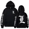 Oversized Men Hoodie Death Note Unisex s Japanese Anime Printed Men's Streetwear Fleece Casual Sweatshirt 220402