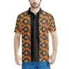 Heren Polos Mens Summer Fashion Polynesische tribale Hawaiiaanse paarse monster palmbladeren print aangepaste mannen kleding op eisers