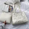 Akşam çantaları moda enfes omuz retro retro gündelik kadınlar totes alışveriş çantası kadın dantel tasarımcısı beyaz çanta çiçek için