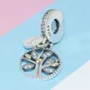 925 Sterling Silver Dangle Charm الأم أمب ابنة القلوب المتدلية حبة تناسب Pandora سوار سوار المجوهرات DIY الإكسسوارات