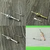 10pcs 120mmスカルダブワックスワックスツール喫煙アクセサリーステンレス鋼ノンスティックダビングスリックブタンオイルメタルダバーカーバーツール煙