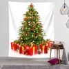 Christmas Tree Tapestry Borders Background Blanket Wall Rugs Home room Party Flag Hanging Decorative Decor J220804