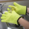 Gant en Silicone avec lanière, 1 pièce, gants de cuisine pour griller, gant de four, résistant à la chaleur, antidérapant, pour barbecue, gant de cuisson