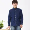 Casual shirts heren heren shirt vintage denim lange mouw katoen mannen kleding jonge man tienerjongen jeans kleding tops jas eldd22