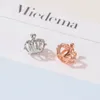 Se adapta a Pandora Pulsera de plata esterlina 30pcs Hollow Heart Crown Beads Charms para European Snake Charm Chain Moda DIY Joyería al por mayor