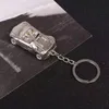 Nyckelringar Fashion Casual Alloy Car Keychain Male Silver Key Ring Female Bag Pendant Accessories Man Gift Chains Enek22