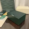 Watch Boxes & Cases Factory Supplier Green With Original Wooden Box Papers Card Can Customization WatcheWatch CasesWatch