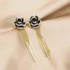 2021 Fashion Tassel Camellia Woman Earring Flower Earring Accessories Luxury Earrings Jewelry AA220318