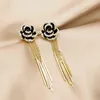 2021 Fashion Tassel Camellia Woman Earring Flower Earring Accessories Luxury Earrings Jewelry AA220318