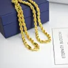 10pcs Gold 34MM Size ed Chain Necklace 1630 Inches Fashion Women Jewelry Man Simple Sweater Chain Jewelry Factory Pri1684057