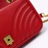 2022 Moda Marmont Women Luxurys Designers Bags 446744 Bolsas de couro reais Cadeia Chain Cosmetic Messenger Compra de bolsa de ombro Totes