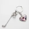 Blank Sublimation Keychain Blanks Golf Custom Heart Shaped DIY Keychain with photo stainless steel Keyring For Decoration