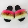 Summer Fur Flip Flops Ladies Furry Slides For Women Home Fluffy Slippers Female Soft Sandals 2021 New Faux Fur Shoes Wholesale