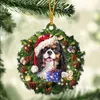 Interior Decorations Car Dog Christmas Pendant Key Backpack Accessories Pet Po Frame Ornament Lightweight With Lovely Design For DecorInteri