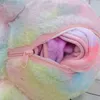 1Pc 60Cm Kawaii Rainbow Dinosaur Hugs Lovely Cuddly Animal Cushion Bed Cushion Soft Blanket Home Decor Girl Creative Gift J220729