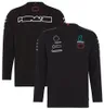 F1 Noir T-shirt À Manches Longues Formule 1 Fans Team Racing Casual Tops D'été Hommes et Femmes T-shirt Surdimensionné Maillot De Motocross