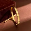 Anello d'amore Anello a vite Anelli a fascia da uomo 3 diamanti Fidanzamento con diamanti Gioielli da sposa Acciaio inossidabile da donna Accessori placcati in oro 18 carati Con sacchetti per gioielli