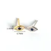 925 Sterling Zilver Pave Blue Zirkoon Demon Eyes Stud Oorbellen voor Vrouwen Mode Bihemian Evil Eye Sieraden Gift 1 pairs