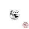 High Quality s925 Sterling Silver Bead Charm Beaded Ladies Original Fit Pandora Bracelet English Letter Pendant DIY Classic Popular Women's Jewelry Gift