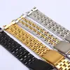 Watch Bands Solid Metal Watchabnds Bracelet Silver Black Rose Gold Men Women 316l Stainles Steel Band Strap 14mm 16mm 18mm 20mm 22mm Hele22