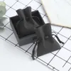 Small Microfiber Drawstring Pouches Black Jewelry Organizer Ring Earrings Necklace Gift Bags for Christmas Party Packaging