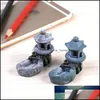 4*5Cm Pond Figurines Miniature Resin Craft For Home Zen Tower Decoration Garden Relaxation Tea Pet Drop Delivery 2021 Decorative Objects A