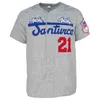 Xflsp GlaMitNess Santurce Cangrejeros 1966 Home Jersey 100% Stitched Embroidery s Vintage Baseball Jerseys Custom Any Name Any Number