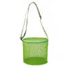 Mesh Beach Emmer Zomer Shell Toys Tote Bag met Handvat Kids Collectie Zandzak Mesh Strandmand voor familie Travel LX4741