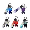 Animal Crossing Door Luxury Key Car Knitting Boys and Girls Lovely Colored Bear Resin Pendant Accessories Small