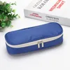 Large Capacity Pencil Bag Double Zipper Style Canvas Pen Case for School Students 1222637