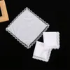 White Lace Thin Handkerchief Woman Wedding Gifts Party Decoration Cloth Napkins Plain Blank DIY Handkerchief