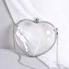 Nuevo Mini bolso de mano transparente de acrílico a la moda, bolso de mano para mujer con forma de corazón, bolso de cena, bolso de noche