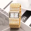 Wristwatches Luxury Women Golden Steel Bracelet Watch Ladies Fashion Rhinestone Dress Female Casual Clock Relogio Feminino Hect22