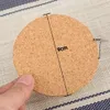 Återanvändbar dryck Diy borddekor kökisolering hantverk rutor runt självlim Cork Coaster Cup Mat Mini Board