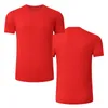여름 짧은 슬리브 남성 축구 유니폼 달리기 옷 빠른 건조 옷 빨간 tzcp0133