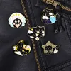 Dessin animé chat émail broche Animal broche étoile lune noir chaton patte nuage Badge épinglette sac à dos femmes enfants bijoux cadeau en gros