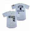 Xflsp GlaC202 Bad News Bears #12 Tanner Boyle 3 Kelly Leak Movie 1976 Chico's Bail Bonds Custom Baseball Jersey Zwart Wit