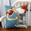 Cushion/Decorative Pillow Picasso Abstract Embroidery Cushion Cover 45X45cm Cotton Pillowcase For Sofa Home Car Decoration Colorful